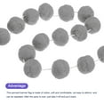 thumbnail image 3 of Uxcell 4Pcs Felt Ball Garland Gray Pom Pom Garland Handing Balls 7.55 Feet Long 20 Balls for Christmas, 3 of 6