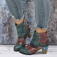 thumbnail image 2 of Mepaouo Women's Ankle Boots Retro Heel Bohe Cowboy Cowgirl Zipper Slip on Western Booties, 2 of 8