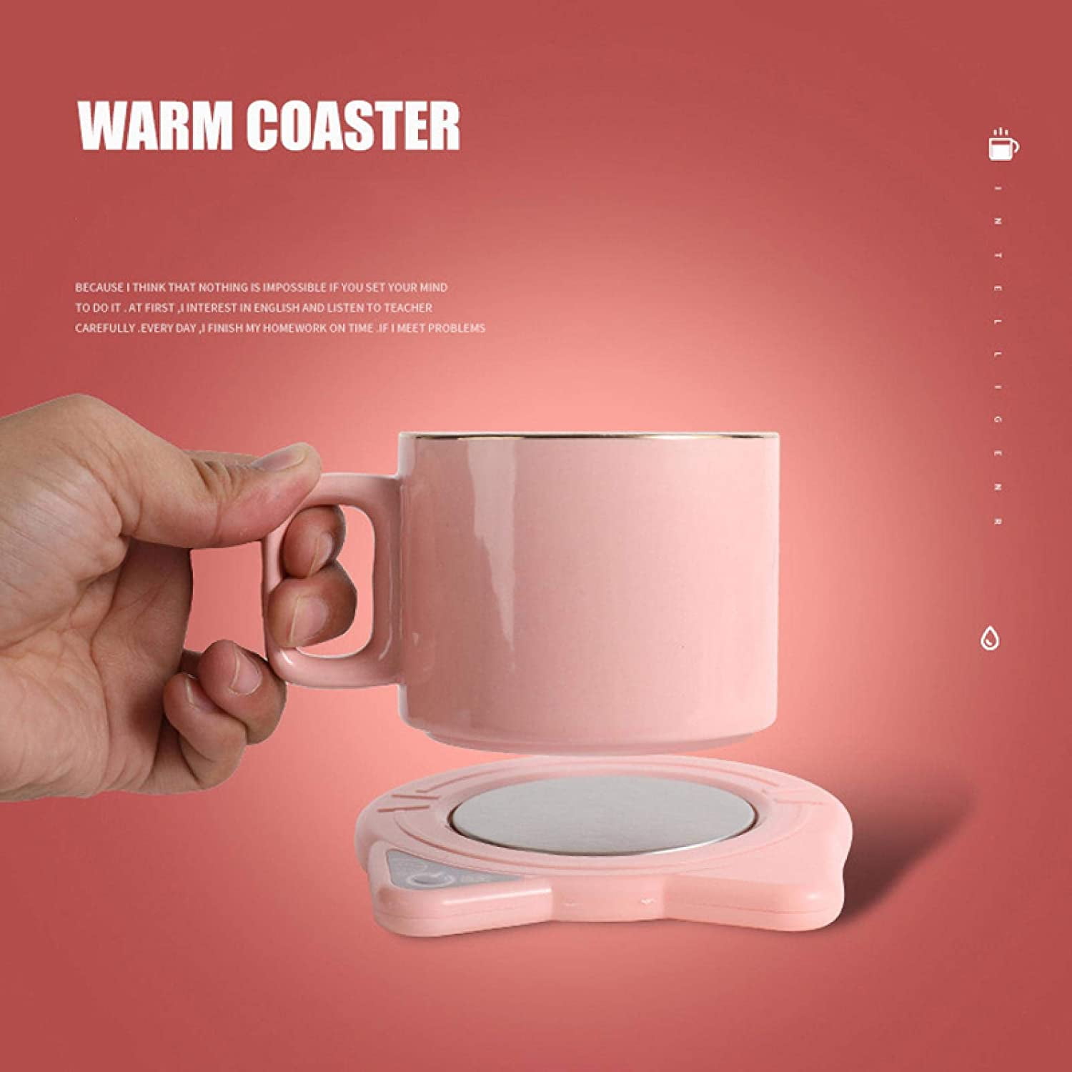 Coffee Mug Warmer, USB Powered Electric Beverage Cup Warmer Non-Slip Cup  Heater Warmer Coaster with 3 Adjustable Temperature Setting for Tea Water  Cocoa Soup Milk Desk Home Office 