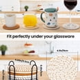 thumbnail image 2 of 8 Pcs Drink Coasters with Holder,8 Colors Absorbent Coasters for Drinks Minimalist Cup Coasters Cotton Coaster Set Woven Coasters for Coffee Table Home Decor Bar Housewarming Gift,4.3 Inch, 2 of 9