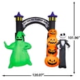 thumbnail image 3 of Gemmy Airblown Inflatable NBC Jack and Oogie w/Pumpkins Archway Disney, 8.5 ft Tall, Multicolored, 3 of 4