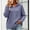 Purple, variant on CaComMARK PI Women's Hoodies V Neck Drawstring Hooded Sweatshirt Loose Fit Casual Textured Long Sleeve Pullover Tops White
