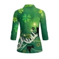 thumbnail image 3 of Uorisanigo Clover Piano Cat Women's Golf Top Size S Versatile Casual Long Sleeve Golf Polo Shirts with Zipper Fashion Quick Dry Athletic Tops for Workout Sports Comfortable Pullover, 3 of 7