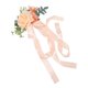 thumbnail image 3 of Arreglo de flores artificiales con tela de hilo para celebraciones inolvidables Decoración de silla de boda teñida en champán, 3 of 8