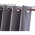 thumbnail image 3 of Goory Solid Color Blackout Short Curtain Panel Eyelet Thermal Grommet Window Drape, 3 of 8
