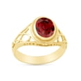 thumbnail image 2 of AFFY Celtic Lady's Simulated Garnet Ring In 14K Yellow Gold Plated 925 Sterling Silver Jewelry for Ladies, Ring Size 13.5, 2 of 4