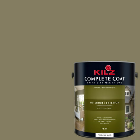 Olive Wood, KILZ COMPLETE COAT Interior/Exterior Paint & Primer in One,