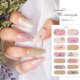 thumbnail image 3 of 14 Strips Semi Cured Gel Nail Stickers Full Cover French Nail Art Gel Nail Polish Strips Glittering Nail Art Stickers, 3 of 4