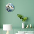 thumbnail image 4 of 10 Inch Wall Clock Battery Operated Silent Clock Decorative for Office, Kitchen, Outdoor, Living Room，Blue Flowers in A Bouquet Floral Print, 4 of 4