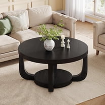 Tribesigns 31.5-Inch Modern Round Coffee Table (Black)