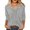 Gray, variant on Leopard Print Top for Women V Neck 3/4 Length Sleeve Shirt Pleated Front Trendy Casual Tunic Tops for Dailywear