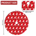 thumbnail image 2 of 30 Inch Christmas Tree Skirt – Velvet Plush Tree Mat, Soft Thickened Polyester with Red Ties, Single-Sided Printing, Available in 30in/36in/48in, Perfect for Holiday Xmas Tree Decoration, 2 of 7
