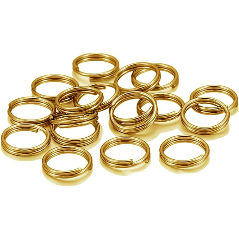 50/100pcs/lot 5-15mm Stainless Steel Open Double Jump Rings for DIY Key Double Split Rings Connectors for Jewelry Making (Color : Stainless Steel