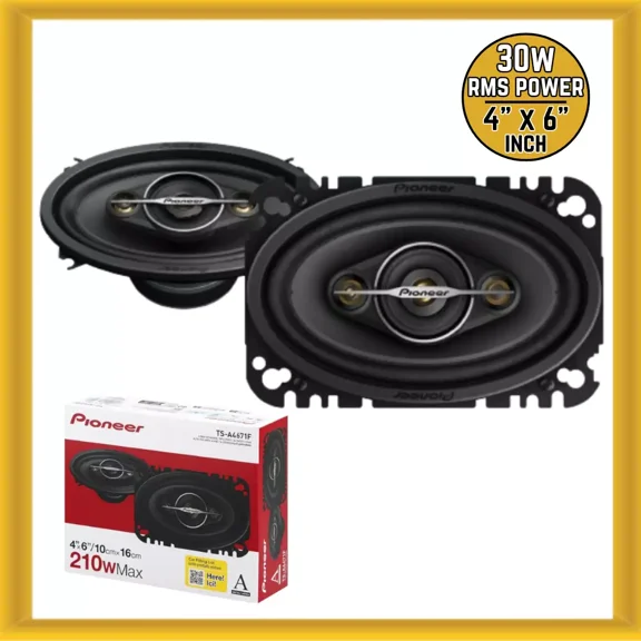 Pioneer TS-A4671F A-Series 4" x 6" 4-way Coaxial Car Speakers 30W RMS Power