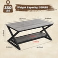 thumbnail image 4 of STRICWARM Gray Coffee Tables for Living Room, 39 Inch Wooden Coffee Table with Round Corner, Modern Minimalist 2-Tier Storage Center Table for Small Space, Apartment, Office, 4 of 10