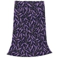thumbnail image 2 of Rateoe Lavender Flowers Print Fuzzy Fleece Throw Blanket Extra Large,Super Soft,Fluffy and Warm Blankets for Couch,Bed,All Season Use (60"x50"), 2 of 8