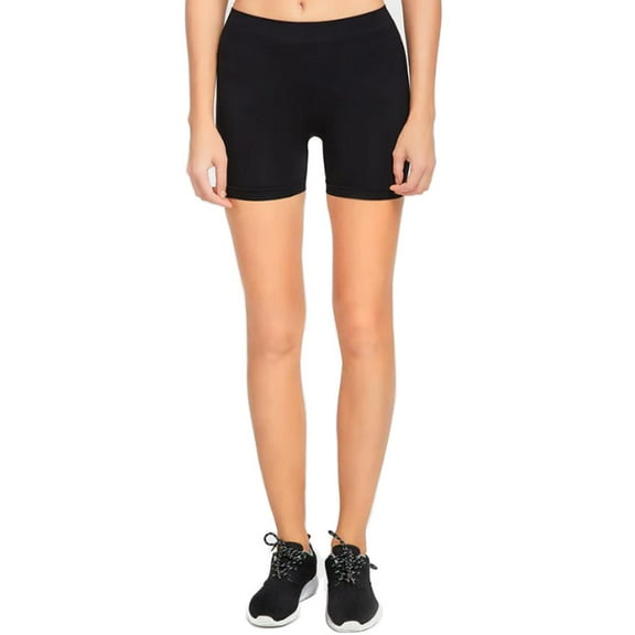 Seamless Basic Plain Tight Mini Sexy Shorts Stretch Spandex Pants Fitted Black
