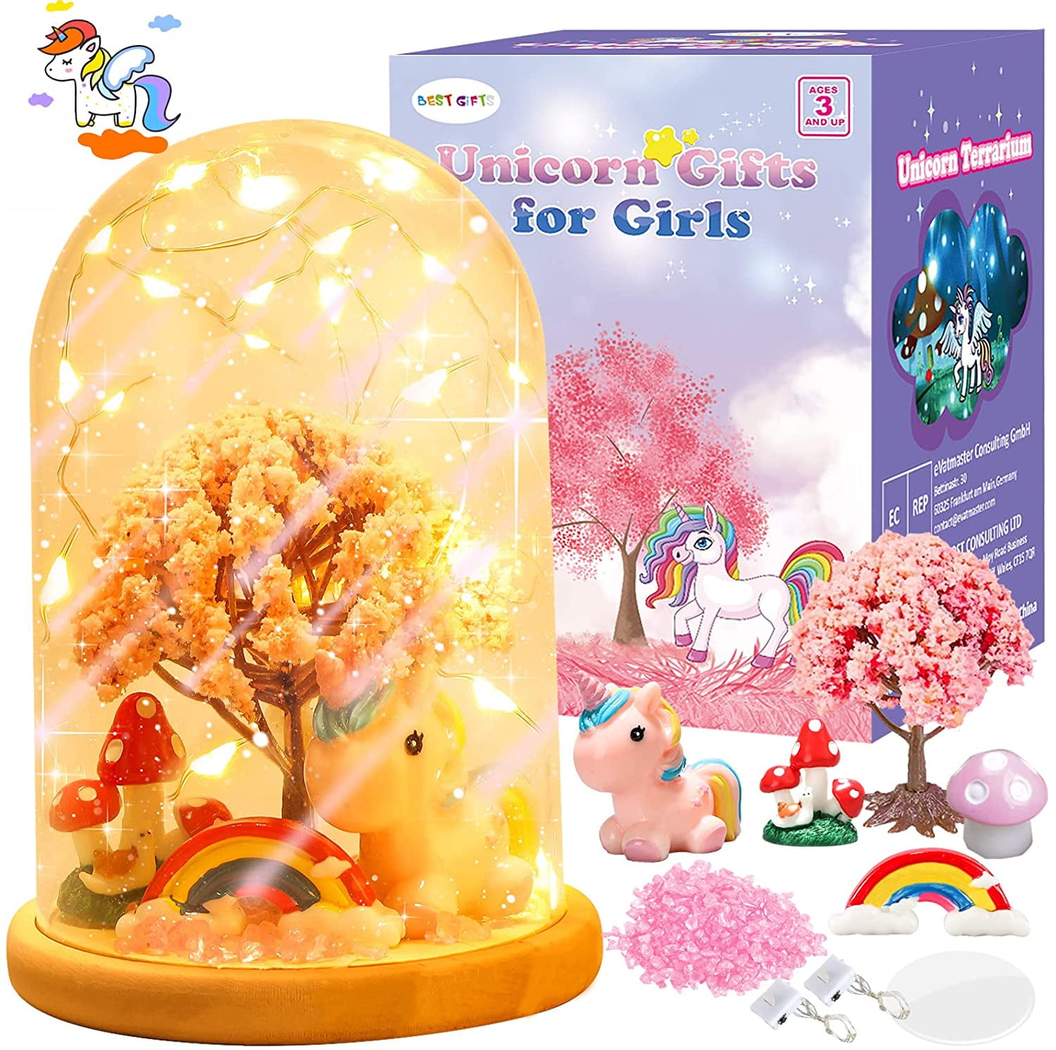 Arts and Crafts for Kids Age 4-10, DIY Unicorn Night Light, Birthday Christmas Gifts for 8-12 Year Old Girls, 5 6 7 8 Year Old Girl Gifts