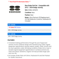 thumbnail image 2 of Rear Brake Pad Set - Compatible with 2012 - 2020 Dodge Journey 2013 2014 2015 2016 2017 2018 2019, 2 of 2