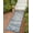Blue, variant on Unique Loom Outdoor Modern Collection Area Rug - Cartago (2' x 6' Runner Gray/Ivory)