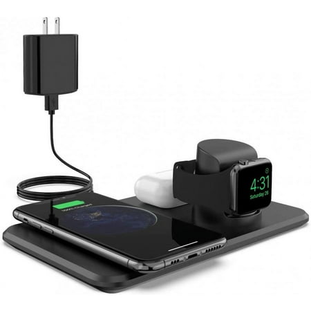 Letscom 3 In 1 Wireless Charger Qi-certified 15w Fast Charging Station For Apple Watch, Airpods2, Wireless Charging Dock Compatible With Iphone ADAPTER INCLUDED 12/11/xs Max/xr/xs/x/iwatch - W01CH