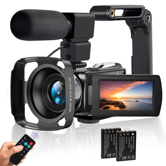 Videocámara lovpo 4K 48 MP con pantalla táctil de 3" y zoom de 18X