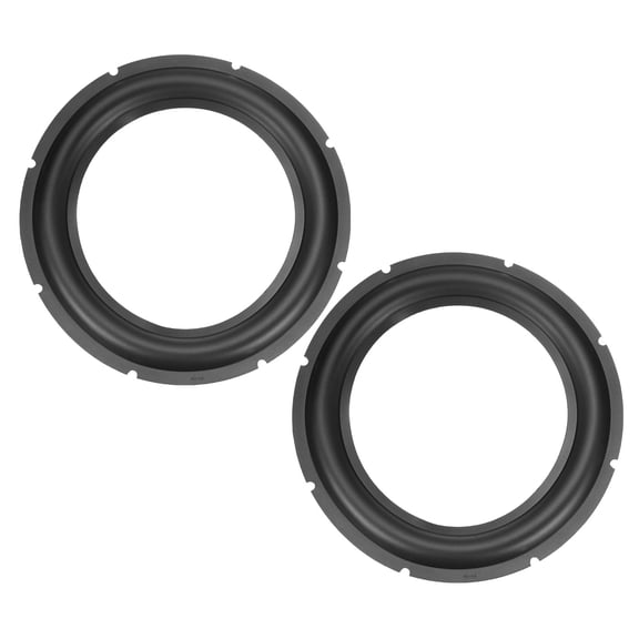 Uxcell Black 12 Inch Rubber Notch Speaker Edge Surround Big Ring Replacement Parts for Speaker Repair or DIY 2 Pcs