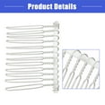thumbnail image 5 of Vocoste 4 Pcs No Slip Hair Side Combs Accessories Metal Silver Tone 1.97"x1.57", 5 of 6