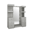 thumbnail image 2 of Tocador con Espejo y Luz LED, Mueble Vanity Gris con Estantes y Cajones – Ideal para Dormitorios y Tocadores, 2 of 5