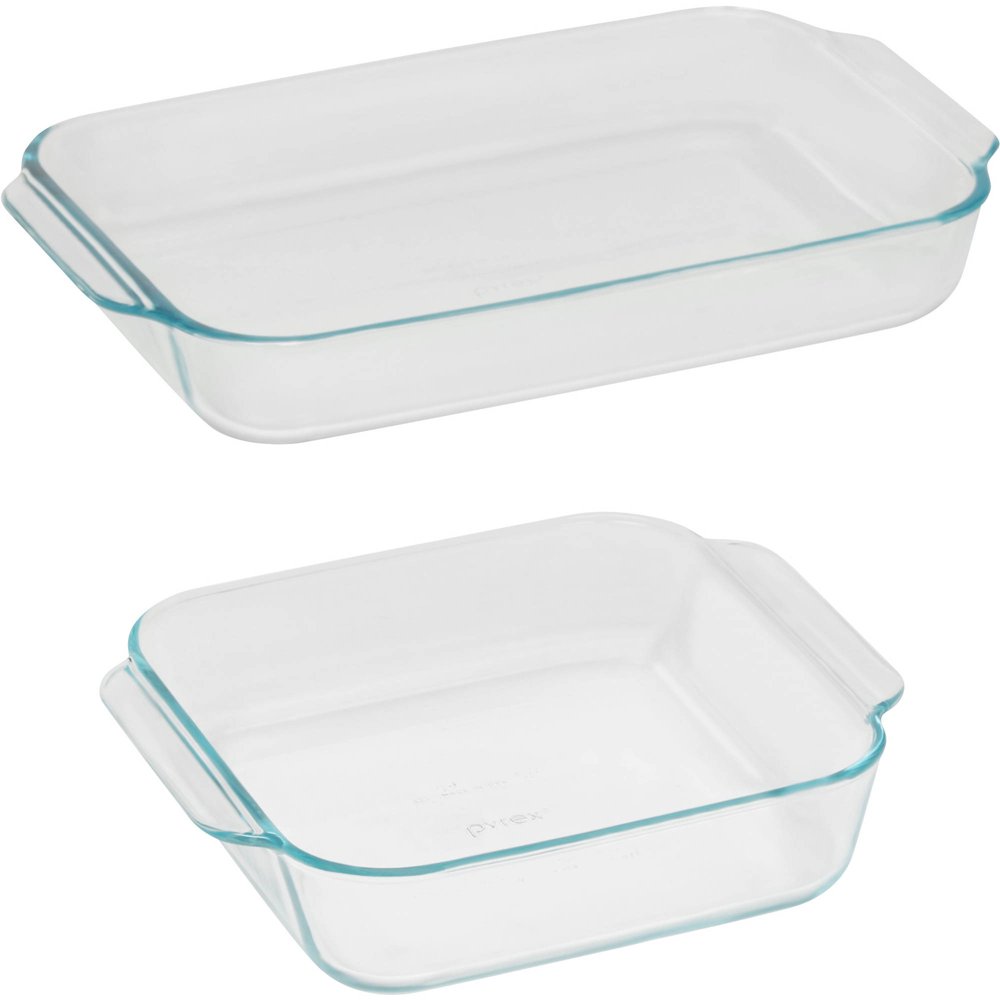 Pyrex Basics Glass Bakeware Set Value Pack, 2 Piece