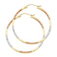 thumbnail image 1 of 14K 3C DC Square Hoop Earrings, 1 of 1