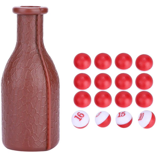 16 accesorios de billar perfectos numerados, dados de goma para piscina, botella agitadora grande, para Kelly's, Pea and Pill Pool y otros Sailing Electrónica
