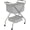 Grey, variant on Collapsible Laundry Cart with Wheels 35.6"H Removable Canvas Bag Rolling Laundry Hamper Clothes Basket with Wheels, Sturdy Steel Frame Folding for Small Narrow Space Easy Storage, Beige