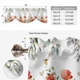 thumbnail image 6 of Red Poppy Tie Up Valance Curtains for Windows, Kitchen Curtains Window Treatments, Spring Farmhouse Country Flower Leaf Plant Short Window Shades Valances for Bedroom Bathroom Cafe 42"x18", 6 of 8