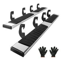 KFFKFF 6" Side Step Bars Compatible with 2007-2018 Chevy Silverado/GMC Sierra 1500 Crew Cab/2019 2500HD 3500HD 1500 LD, Stainless Steel Running Boards, 500 lbs Load Capacity, Set of 2