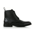 thumbnail image 2 of Polar Fox Brooke MPX806061 Woolen and Synthetic Leather Lace-up Fashion Chukka Boots with Zipper Closure, in Woven Black, Men's Size 13, 2 of 7