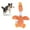 Orange, variant on Indestructible Dog Toy with Squeaker, QQZ Durable Cuddly Chew Toy for Puppies, Soft Teething Interactive Plush Dog Ball for Small Medium Dogs to Relieve Boredom Anxiety, Brown