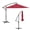 Wine Red, variant on 10FT Patio Offset Umbrella, Hanging Cantilever Umbrella with Cross Base and Crank, 8 Ribs Outdoor Market Umbrella for Backyard, Deck