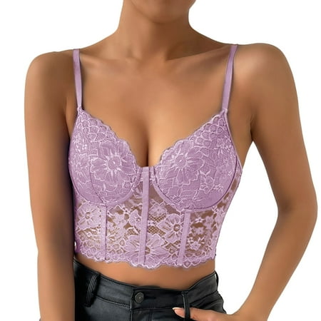 Ramiter Sexy Lingerie for Women Filifit Sculpting Uplift Bra Women Fashion Deep Cup Bra Hides Back Fat Bra with Shapewear Push Up Sports Bra M Purple