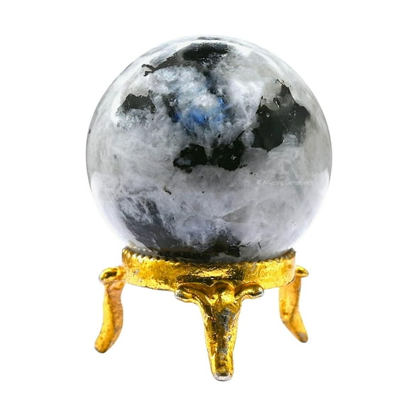 Rainbow Moonstone Crystal Ball Sphere 1.5" Inches