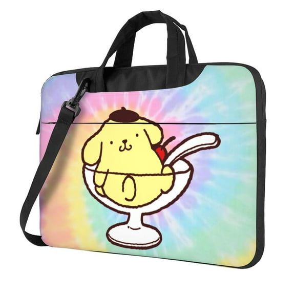 Sanrio Pompompurin Laptop Bag Laptop Case Computer Notebook Briefcase Messenger Bag With Adjustable Shoulder Strap 14 Inch