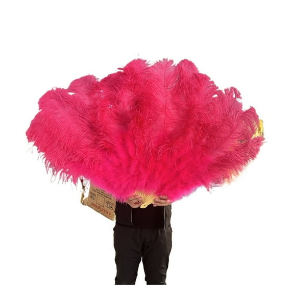 100CM Handheld Feather Fan 13Bone for Belly Dance Carnival Stage Props Wedding Party Accessories
