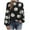 Black#04, variant on Fashion Womens Puff Long Sleeve Shirts Dressy Casual Fall Spring Mock Neck Ruched Pleated Front Tunic Blouse Loose Fit Graphic T-Shirts Trendy Smocked Cuffs Tops Blue XXL
