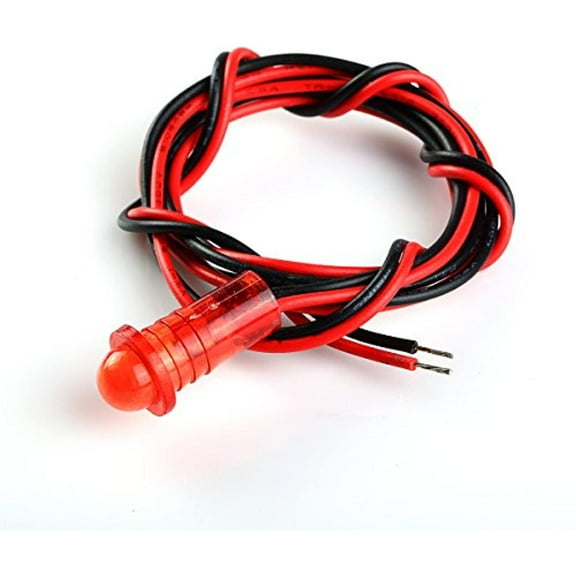 Steady 3V Hyper Red Led for Car Alarms Mounting Hole Size 9/32