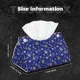 thumbnail image 6 of Goofa Golden Snowflakes Royal Blue Pattern Triangle Square Tissue Box Cover, Modern PVC Leathe Facial Paper Holder,Decorative Holder/Organizer for Bathroom Vanity Countertop, 6 of 9