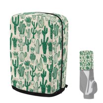 Yuyamidu Green Cactus Golf Bag Cover Portable Golf Bag Dust Cover for Clubs Protection with Snap Button and Zipper Easy Access One Size Fits All