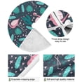 thumbnail image 2 of GZHJMY Flamingo Christmas Tree Skirt Home Decoration Large Round Christmas Tree Skirt for Holiday Party Home Christmas Day Ornaments, 35.4", 2 of 6