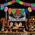thumbnail image 2 of 2 Pack Fiesta Banner Colorful Felt Papel Picado Banner for Party Cinco de Mayo Day of the Dead Fiesta Party Decorations Supplies, 2 of 7