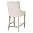 "WestinTrends Hayes Set of 3 Counter Stools, Solid Wood, Button Tufted