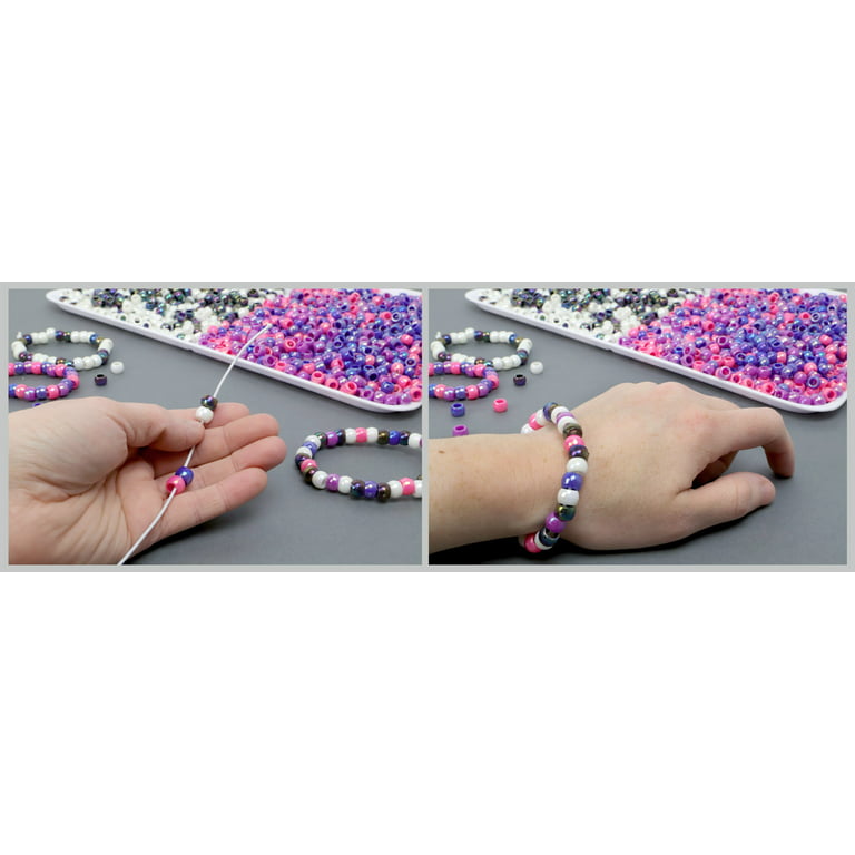 Cheap 300 PCS AB Colors Clear Beads Acrylic Faux Pearl Beads DIY Jewelry  Making Hair Beads Bracelet